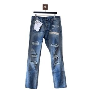 PRPS Goods & Co Demon Fit Ice Water Light Wash Distressed Jeans E80P221P Mens 34